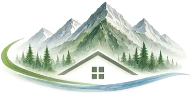 Upscale Clean mountain logo